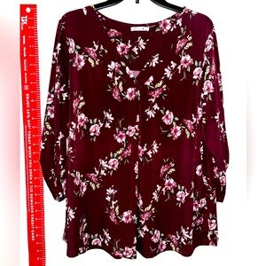 Roll Tab Knit Top 2X